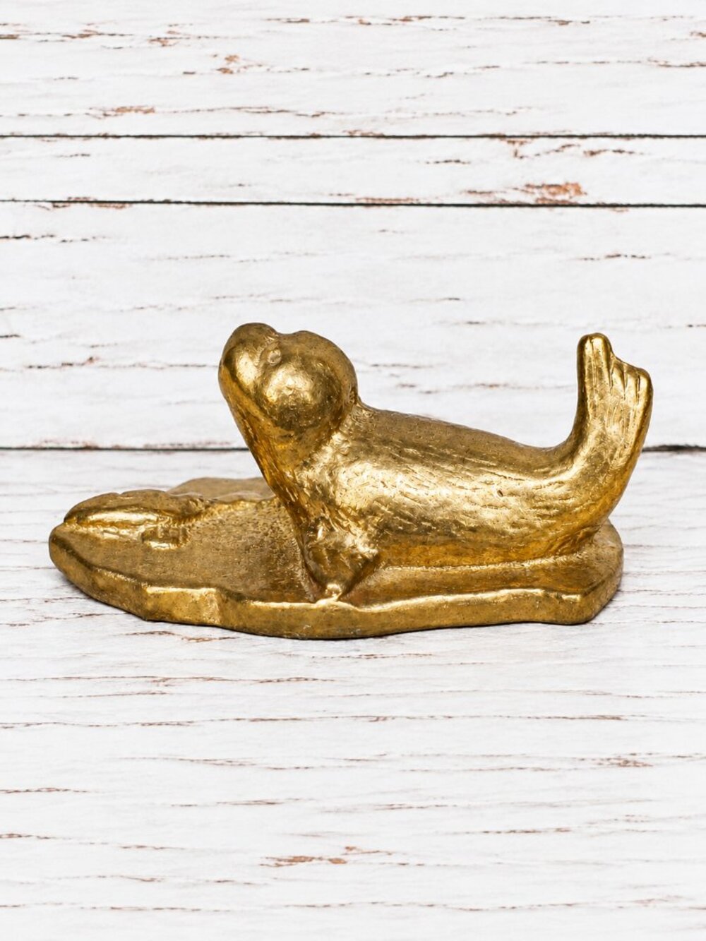 Canadian Brass Sea Lion Figurine, Brass Seal Statue, Canadianna Brass Sea Ocean